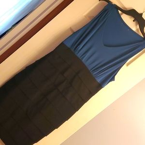 Sleeveless color block dress